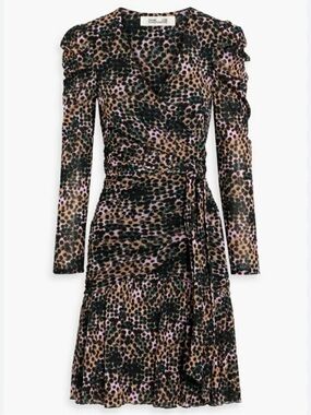 Diane Von Furstenberg Mesh Wrap Dress